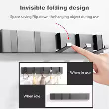 Hidden Folding Hooks on the Wall Behind the Hit Hole Luxurious Hanging